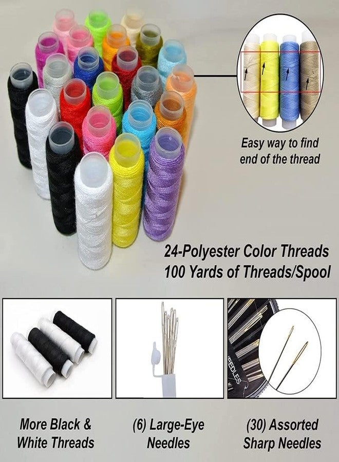 GEMSY صندوق أدوات خياطة من جيمسي | مجموعة أدوات خياطة مع ملحقات، مقص، خيط، إبر، شريط قياس | صندوق أدوات خياطة محمول من سوي داغا، مناسب للمنزل، للسيدات، متعدد الأغراض، للسفر، والأعمال اليدوية - Image 4